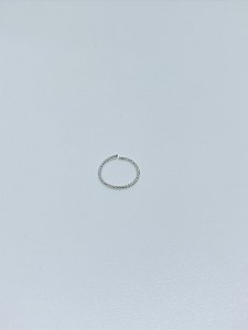 Piercing de prata aro simples torcido 9mm