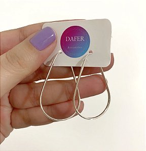 Argola de prata gota M