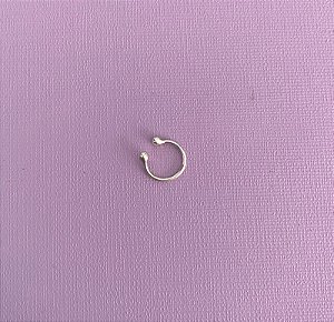 Piercing de prata aro fake 2 bolinhas