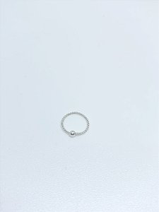 Piercing de prata argola torcida com bolinha 9mm