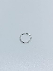 Piercing de prata aro torcido 10mm