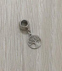 Berloque de aço medalha árvore da vida lisa