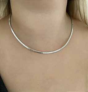Colar de aço choker aro rígido 3mm