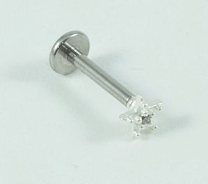 Piercing de prata tragus / helix mini estrelinha