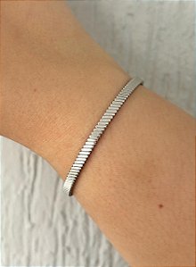 Pulseira de aço bracelete riscado