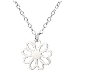 Colar de aço flor vazada