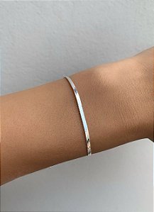 Pulseira de prata fita 1.8mm