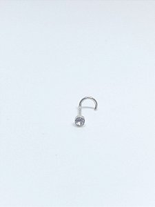 Piercing de prata ponto de luz nariz 3mm