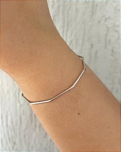 Pulseira de aço bracelete geométrico