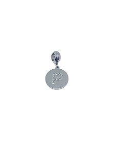 Berloque de aço medalha letra P