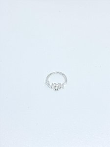 Piercing de prata aro cobrinha
