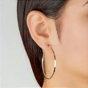 Argola de aço grande fio quadrado 5cm