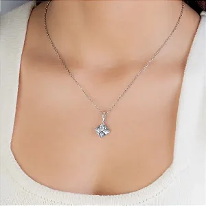 Colar de aço quadrado de zircônia grande