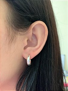 Argola de prata grossa 13mm