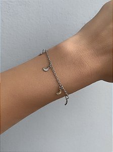 Pulseira de aço luas 5mm