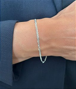 Pulseira de prata masculina piastrine 2,5mm