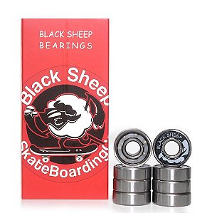 Rolamento Black Sheep Profissonal Red Alta Performance de Skate Longboard Patins