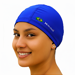 Touca de natação em tecido UV secagem rápida