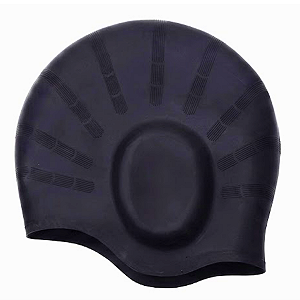 Touca de natação em silicone premium cobre orelha adulto impermeável Mobilidadii