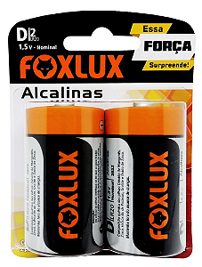 Pilha D Alcalina Foxlux com 2 unidades 95.06