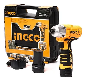 Parafusadeira Imp 1/4 12V Com 2 Baterias S12 Ingco CIRLI201-9