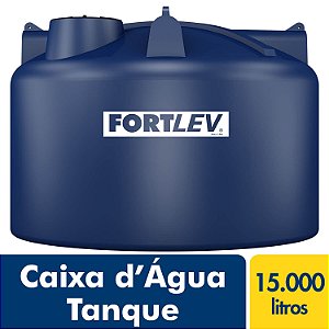 Caixa D'Água Tanque de Polietileno com Tampa de Rosca Azul 15.000Lt Fortlev