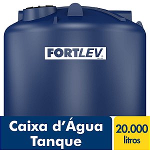 Caixa D'Água Tanque de Polietileno com Tampa de Rosca Azul 20.000Lt Fortlev