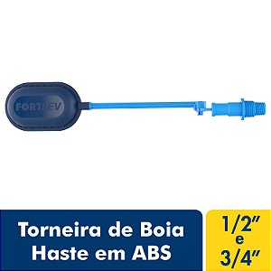 Torneira de Boia Haste em Abs Azul Fortlev