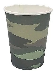 Copo de Papel Camuflado 8 Un.