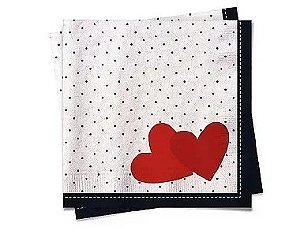 Guardanapo de Papel Coração com Poá G