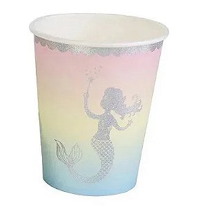 Copo de Papel Sereia Furta-cor 10 Un
