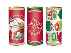 Natal Lata Embalagem de Presente 27cm