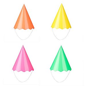Chapéu de Aniversário Colorido 8un