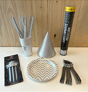 Kit Festa Prata 7 itens