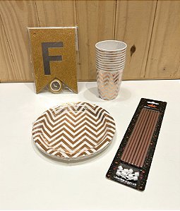 Kit Festa Rose Gold 4 itens