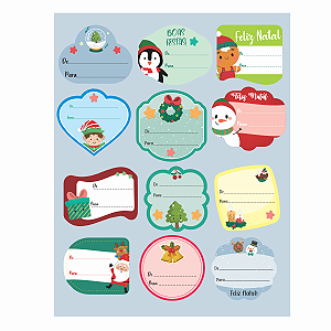 Etiqueta De/Para de Natal c/24un