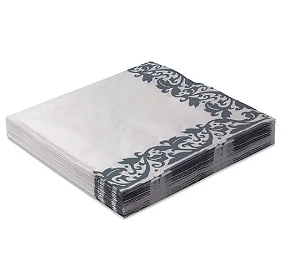 Guardanapo de Papel com Borda Cinza G