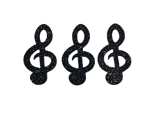 Festa Música Aplique de Notas Musicais
