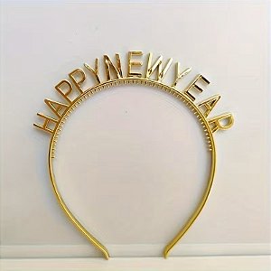 Tiara Happy New Year Dourada