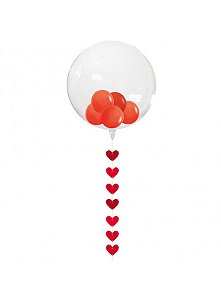 Aplique Decorativo para Balão Coração de Papel 8un
