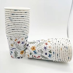 Copo de Papel Flores Silvestres 10 Un.