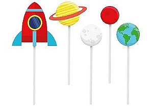 Topo de bolo Astronauta 10 Un.