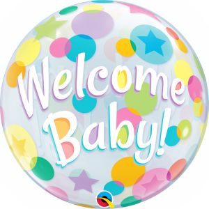 Balão Bubble 22" Welcome Baby