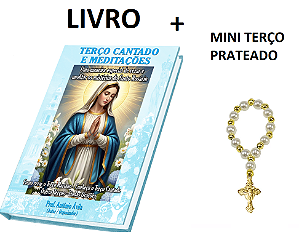 Livro Terço Cantado e Meditações + Mini Terço Pérolas