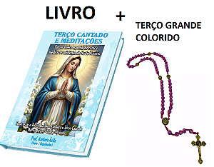 Livro Terço Cantado e Meditações + Terço de São Bento - Grande