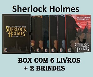 Box SHERLOCK HOLMES - SERIE ( 06 LIVROS) + 2 Marcadores Personalizados com sua Imagem!