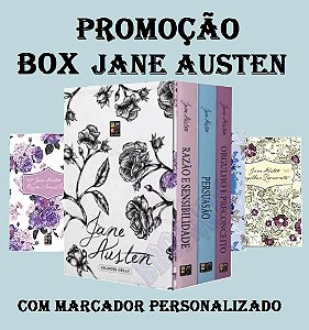 Box Jane Austen + 2 Marcadores Personalizados com sua imagem e seu nome