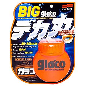 Big Glaco Cristalizador Repelente Água Vidros Soft99 120ml