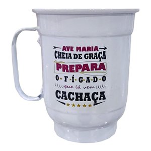 CANECA CHOPP EM ALUMÍNIO " AVE MARIA "