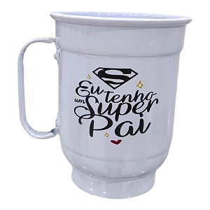 CANECA CHOPP EM ALUMÍNIO " SUPER PAI "